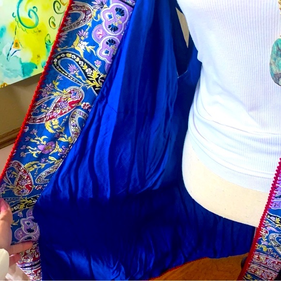 Chasing Unicorns Longline Paisley Print Kimono NWT One Size - Picture 9 of 13